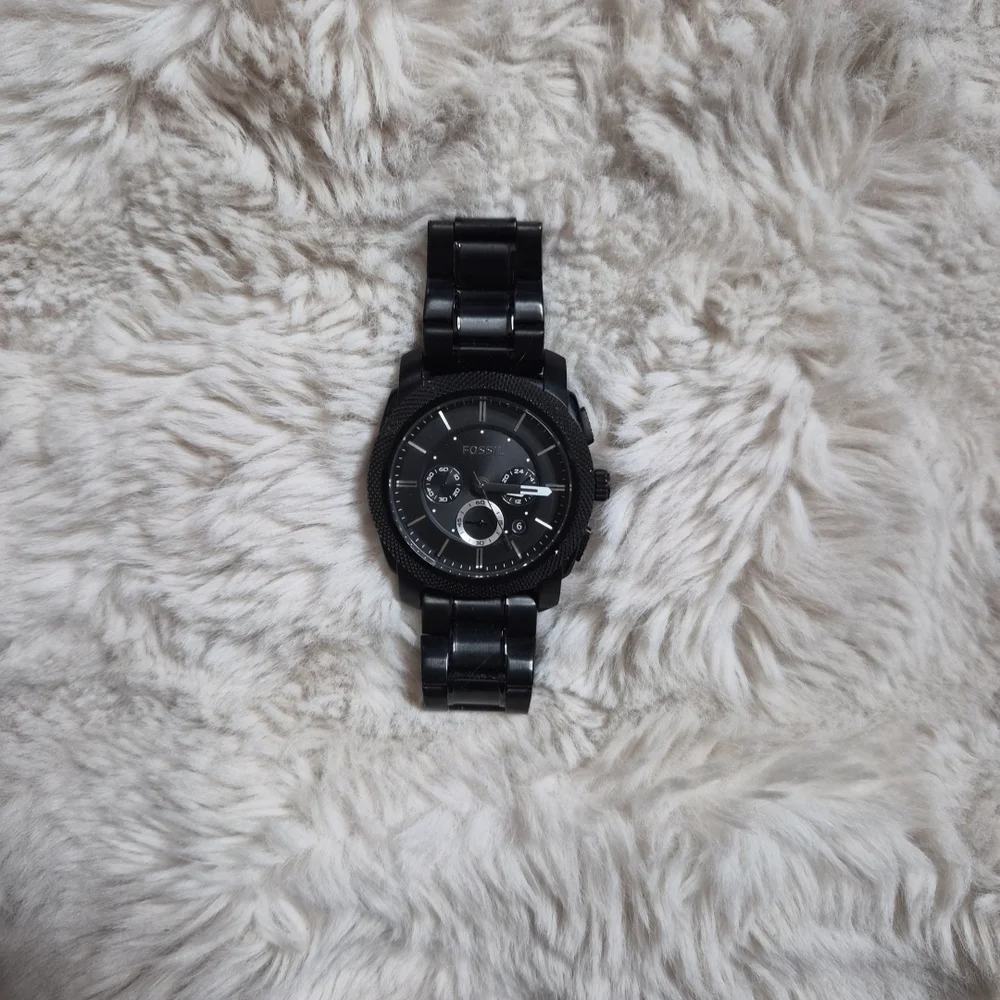 Mens Fossil Watch FS 4552 251004 Black Chronograph Heavy Large Utility Streetwea - Picture 1 of 11